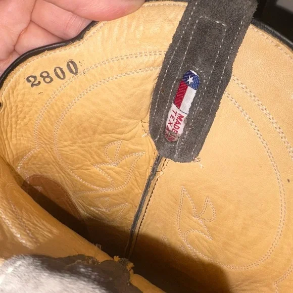 Rios of Mercedes Men's Cowboy Boots Grey Suede Leather size 8 Western - Picture 8 of 10